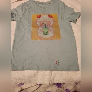 Teal Boba lamb T-shirt
